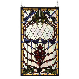 Meyda Lighting14"W X 25"H Dragonfly Allure Stained Glass Window77734Aloha Habitat