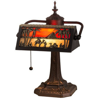 Meyda Lighting15.5"H Camel Mission Banker's Lamp27142Aloha Habitat