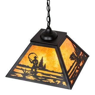 Meyda Lighting16" Square Fly Fisherman Pendant76314Aloha Habitat