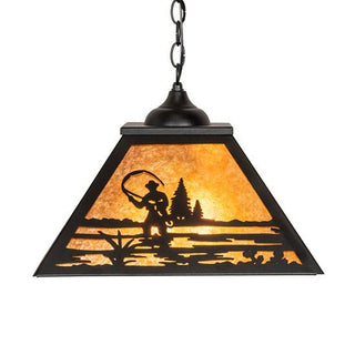 Meyda Lighting16" Square Fly Fisherman Pendant76314Aloha Habitat