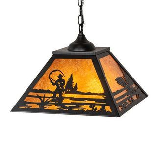 Meyda Lighting16" Square Fly Fisherman Pendant76314Aloha Habitat