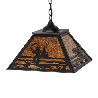 Meyda Lighting16" Square Fly Fisherman Pendant76314Aloha Habitat