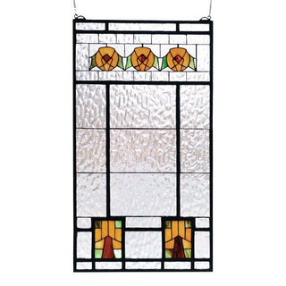 Meyda Lighting18"W X 32"H Aurora Dogwood Stained Glass Window68104Aloha Habitat