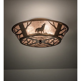 Meyda Lighting22" Wide Wolf on the Loose Flush Mount10010Aloha Habitat