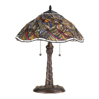 Meyda Lighting23.5"H Spiral Dragonfly w/ Twisted Fly Mosaic Base Table Lamp82310Aloha Habitat