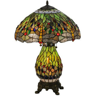 Meyda Lighting25"H Tiffany Hanginghead Dragonfly Lighted Base Table Lamp118845Origins of Home