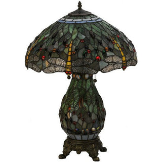 Meyda Lighting25"H Tiffany Hanginghead Dragonfly Lighted Base Table Lamp118845Origins of Home