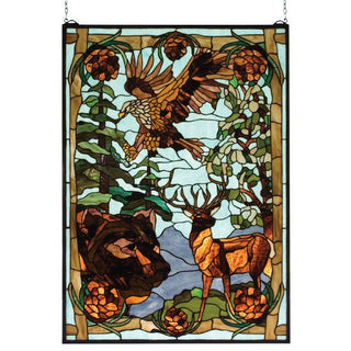 Meyda Lighting25"W X 35"H Wilderness Stained Glass Window77732Aloha Habitat