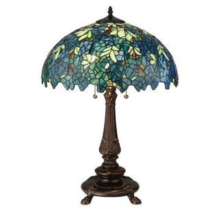 Meyda Lighting26"H Nightfall Wisteria Table Lamp124815Aloha Habitat