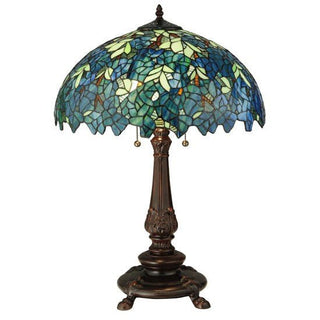 Meyda Lighting26"H Nightfall Wisteria Table Lamp124815Aloha Habitat