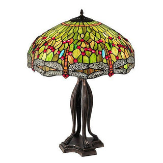 Meyda Lighting30" High Tiffany Hanginghead Dragonfly Table Lamp109607Aloha Habitat