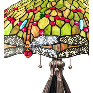 Meyda Lighting30" High Tiffany Hanginghead Dragonfly Table Lamp109607Aloha Habitat