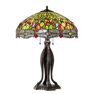 Meyda Lighting30" High Tiffany Hanginghead Dragonfly Table Lamp109607Aloha Habitat