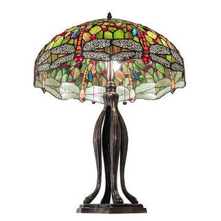 Meyda Lighting30" High Tiffany Hanginghead Dragonfly Table Lamp109607Aloha Habitat