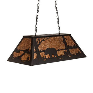 Meyda Lighting33"L Bear at Lake Oblong Pendant66368Aloha Habitat