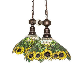 Meyda Lighting35" Long Wild Sunflower 2 LT Island Pendant65825Aloha Habitat