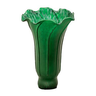 Meyda Lighting4" Wide X 6" High Green Pond Lily Shade10182Aloha Habitat