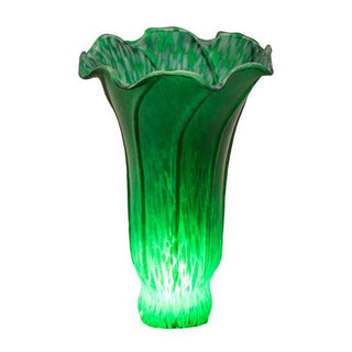 Meyda Lighting4" Wide X 6" High Green Pond Lily Shade10182Aloha Habitat