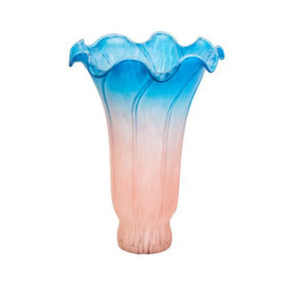 Meyda Lighting4" Wide X 6" High Pink/Blue Pond Lily Shade10692Aloha Habitat