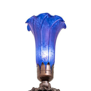 Meyda Lighting8" High Blue Tiffany Pond Lily Victorian Accent Lamp11262Aloha Habitat