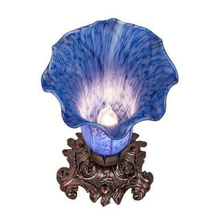 Meyda Lighting8" High Blue Tiffany Pond Lily Victorian Accent Lamp11262Aloha Habitat