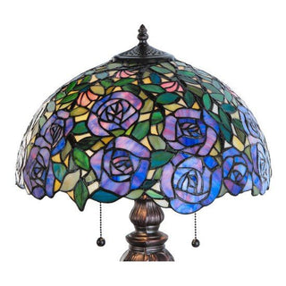 Meyda LightingStained Glass 24"H Rosebush Table Lamp138584Aloha Habitat