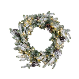 Park Hill CollectionBlue Spruce Wreath with LED Lights, Extra - Large with SnowXPW40537Origins of Home