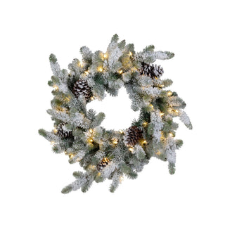 Park Hill CollectionBlue Spruce Wreath with LED Lights, Large with SnowXPW40536Origins of Home