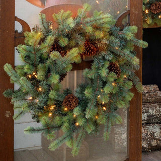 Park Hill CollectionBlue Spruce Wreath with LED Lights, LargeXPW81010Origins of Home