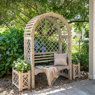 Park Hill CollectionPark Hill | Iron Garden Trellis with Bench | EDX20205EDX20205Aloha Habitat