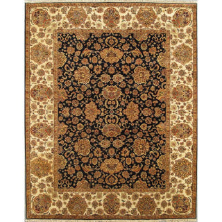 PasargadPasargad Home Agra Collection Hand - Knotted Lamb's Wool Area Rug - 9' 0" X 12' 2"PH - 375 NVY 9X12Aloha Habitat