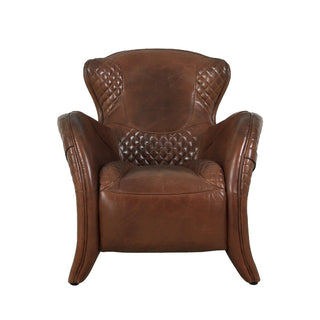 PasargadPasargad Home Aspen Top Grain Leather Wing Chair, BrownCHAIR - 0073 - 1Aloha Habitat