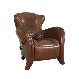 PasargadPasargad Home Aspen Top Grain Leather Wing Chair, BrownCHAIR - 0073 - 1Aloha Habitat