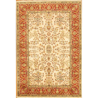 PasargadPasargad Home Azerbaijan Collection Hand - Knotted Lamb's Wool Area Rug - 4' 1" X 5'11", IvoryP - 425 RUST 4X6Aloha Habitat