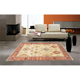 PasargadPasargad Home Azerbaijan Collection Hand - Knotted Lamb's Wool Area Rug - 8'11" X 11'10", IvoryP - LAVAR IVO 9X12Aloha Habitat