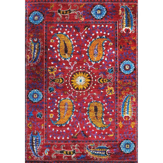 PasargadPasargad Home Azerbaijan Collection Hand - Knotted Sari Silk Area Rug - 5' 5" X 8' 0", RedPSLK - 20 5X8Aloha Habitat