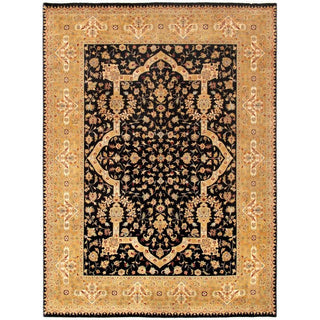 PasargadPasargad Home Baku Collection Hand - Knotted Lamb's Wool Area Rug - 9' 0" X 11'10"PS - 20 BLACK 9X12Aloha Habitat