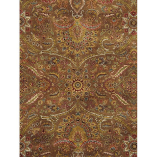 PasargadPasargad Home Baku Collection Hand - Knotted Lamb's Wool Area Rug - 9' 0" X 11'11"P - 701 M.BROWN 9X12Aloha Habitat