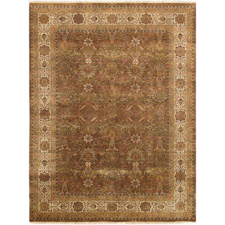 PasargadPasargad Home Baku Collection Hand - Knotted Lamb's Wool Area Rug - 9' 0" X 11'11"P - 701 M.BROWN 9X12Aloha Habitat