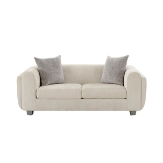 PasargadPasargad Home Bergamo Upholstered Loveseat with 2 Thrwo Pillows, IvoryPZW - 20044 - 2Aloha Habitat