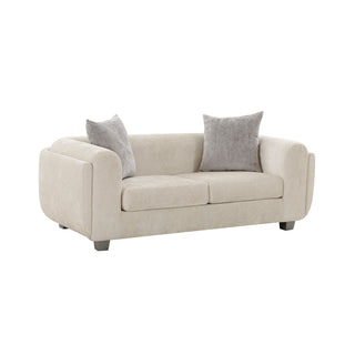 PasargadPasargad Home Bergamo Upholstered Loveseat with 2 Thrwo Pillows, IvoryPZW - 20044 - 2Aloha Habitat