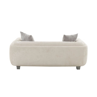 PasargadPasargad Home Bergamo Upholstered Loveseat with 2 Thrwo Pillows, IvoryPZW - 20044 - 2Aloha Habitat