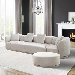 PasargadPasargad Home Cielo Sofa Set with Swivel Chairs and Ottoman, BeigePDY - 22091Aloha Habitat