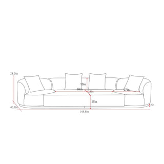 PasargadPasargad Home Cielo Sofa Set with Swivel Chairs and Ottoman, BeigePDY - 22091Aloha Habitat