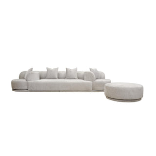 PasargadPasargad Home Cielo Sofa Set with Swivel Chairs and Ottoman, BeigePDY - 22091Aloha Habitat