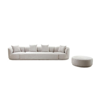 PasargadPasargad Home Cielo Sofa Set with Swivel Chairs and Ottoman, BeigePDY - 22091Aloha Habitat