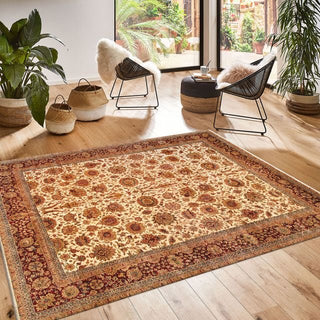 PasargadPasargad Home Crown Jewel Agra Collection Hand - Knotted Lamb's Wool Area Rug - 12' 2" X 16' 4", Beige/RedPH - 257 12X16Aloha Habitat