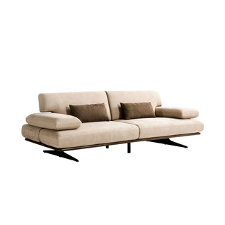 PasargadPasargad Home Delano Beige Faux Suede Sofa with Sliding Backrest and ArmrestPSLM - 010Aloha Habitat