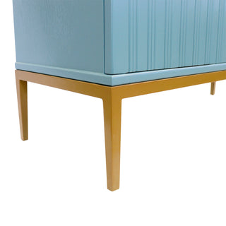 PasargadPasargad Home Edgar & Gold Metal Frame Cabinet, AquaPPH - D1Aloha Habitat