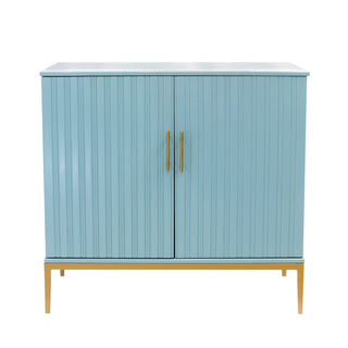 PasargadPasargad Home Edgar & Gold Metal Frame Cabinet, AquaPPH - D1Aloha Habitat